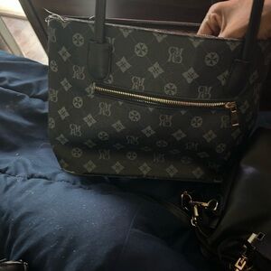 Stylish Black Patterned Tote Bag